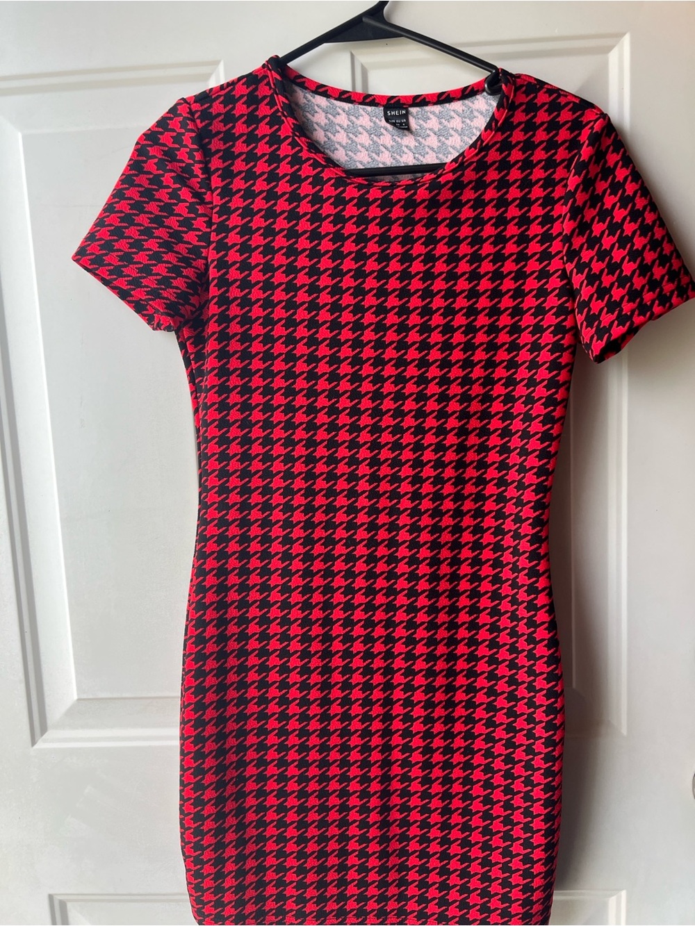 SHEIN Red and Black Mini Dress